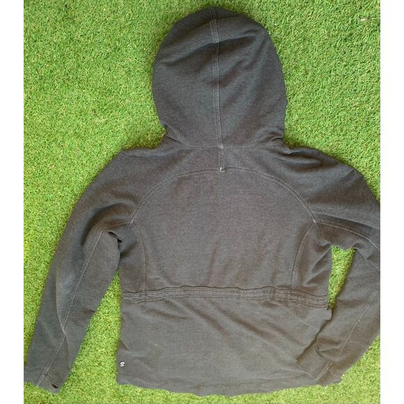 Lululemon Take Ten Heathered Grey cinch HOODIE SWEATSHIRT JACKET sz 12 - Picture 6 of 9